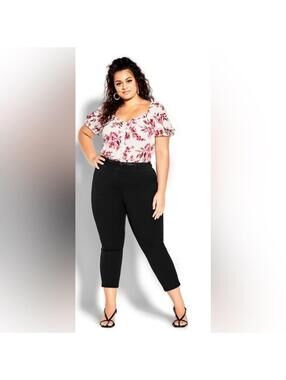 City Chic Black Pants with Belt
